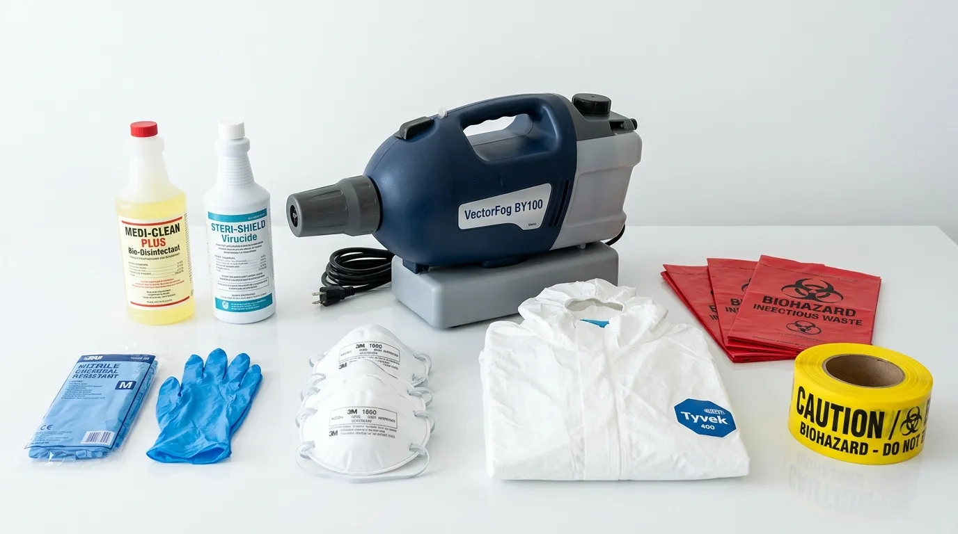 Professional biohazard remediation crew working in Darnestown